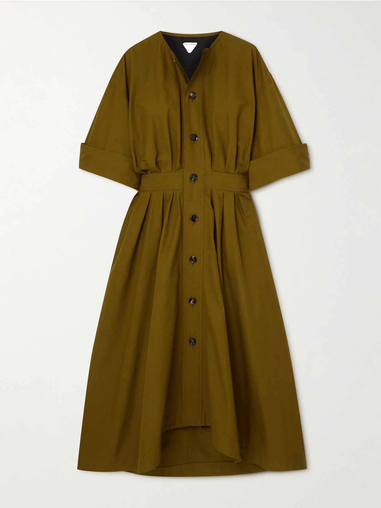 Bottega Veneta - Cotton-canvas Midi Dress - Green