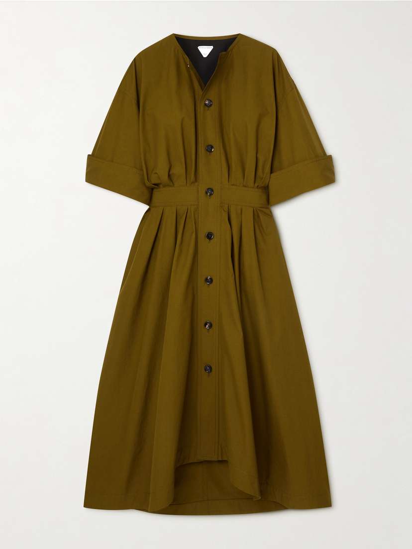 Bottega Veneta Cotton-canvas Midi Dress