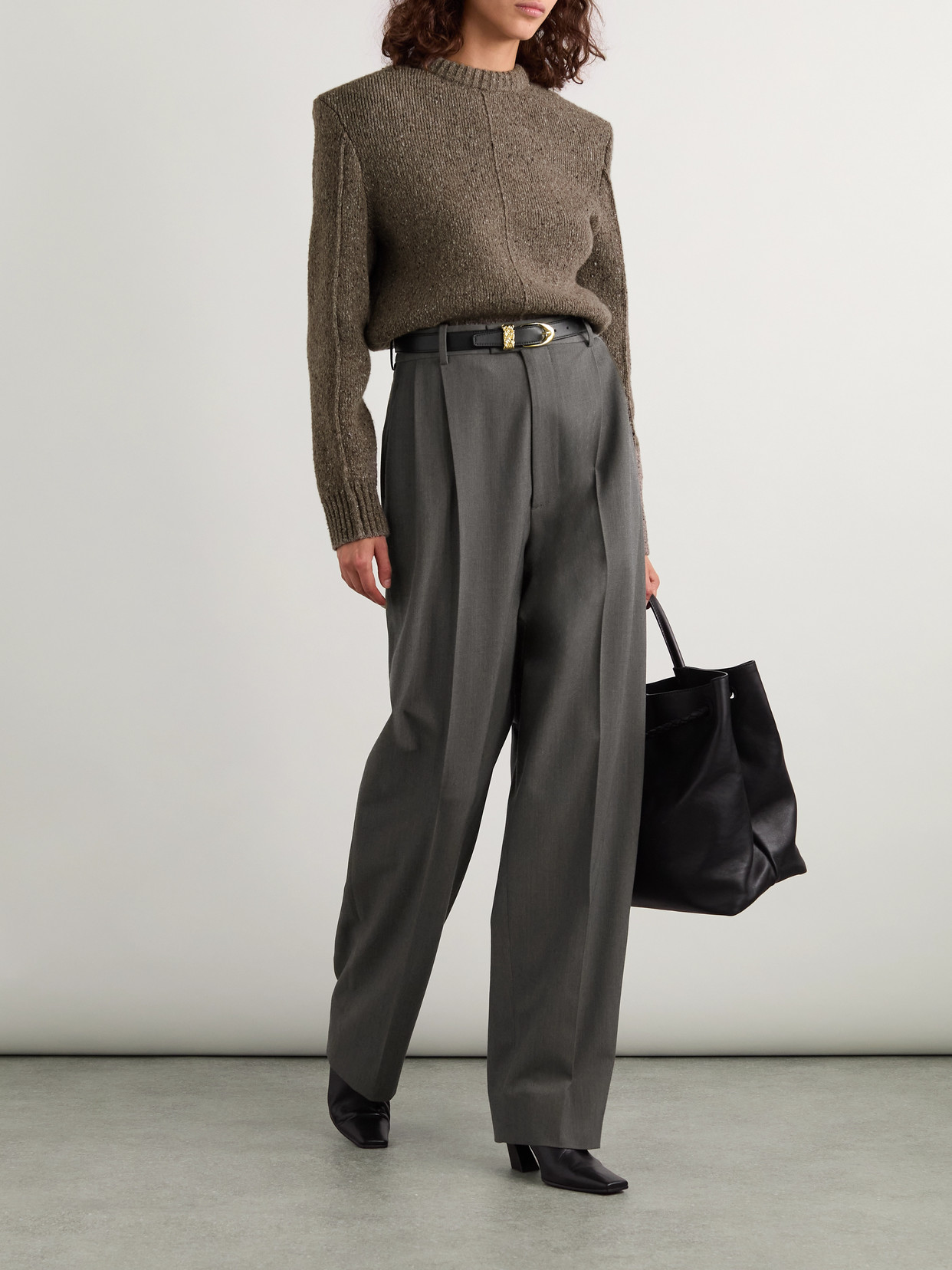 Bottega Veneta Wool-blend Sweater In Brown