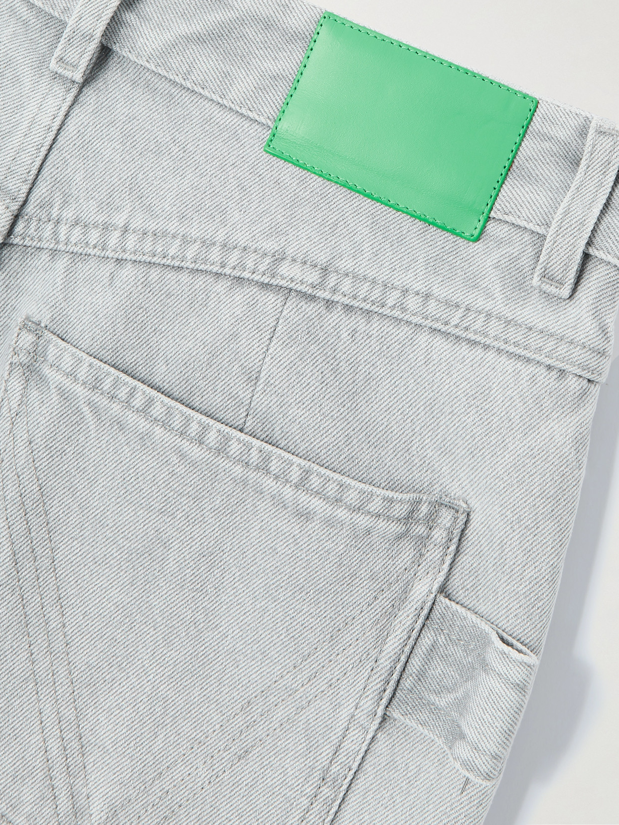 Bottega Veneta Cropped High-rise Flared Jeans In Gray