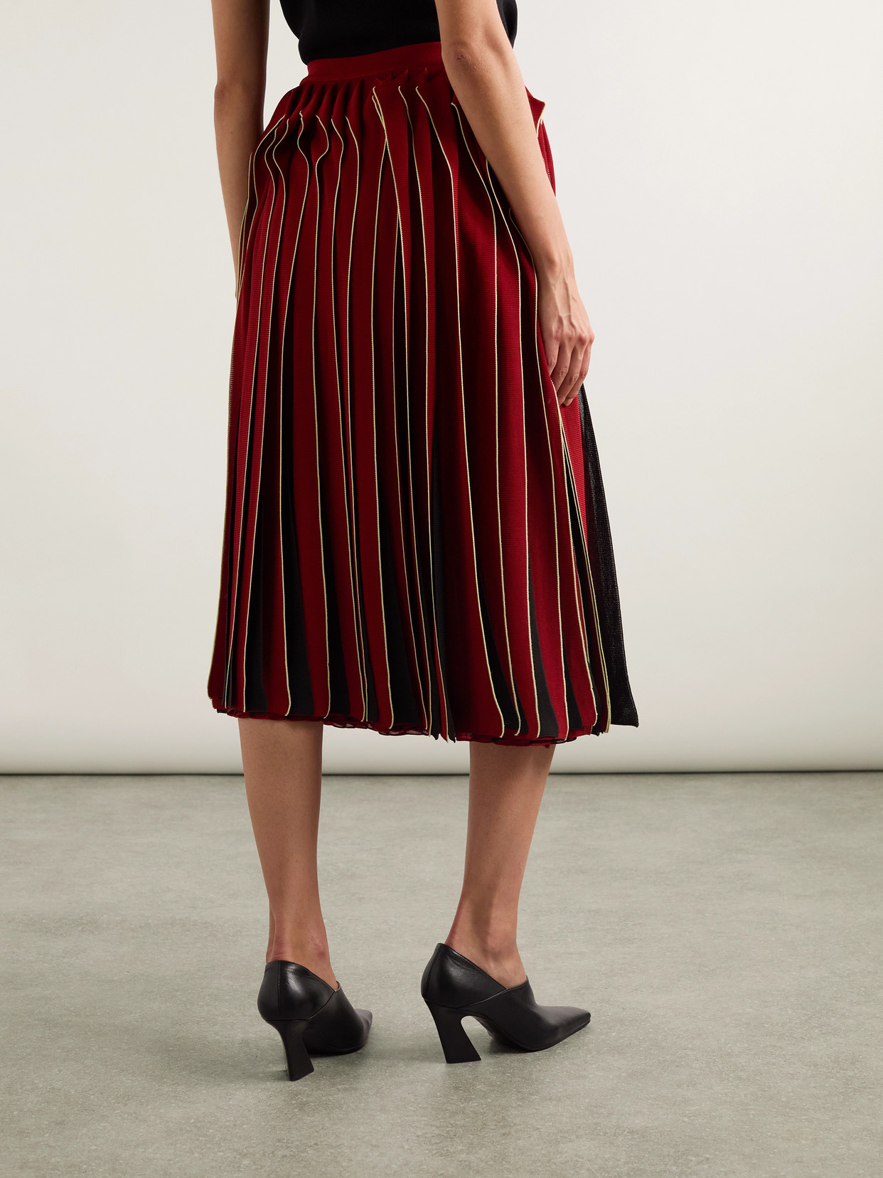 Bottega Veneta Dimensional Midi Skirt In Red