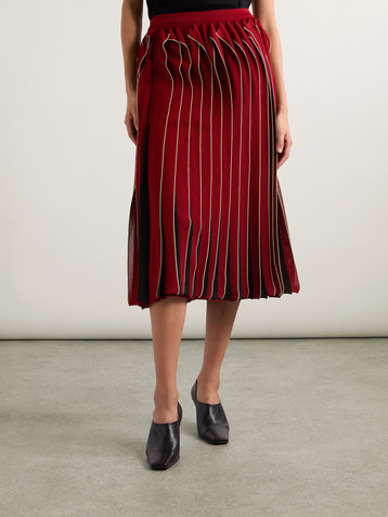 Bottega Veneta Paneled cotton midi skirt