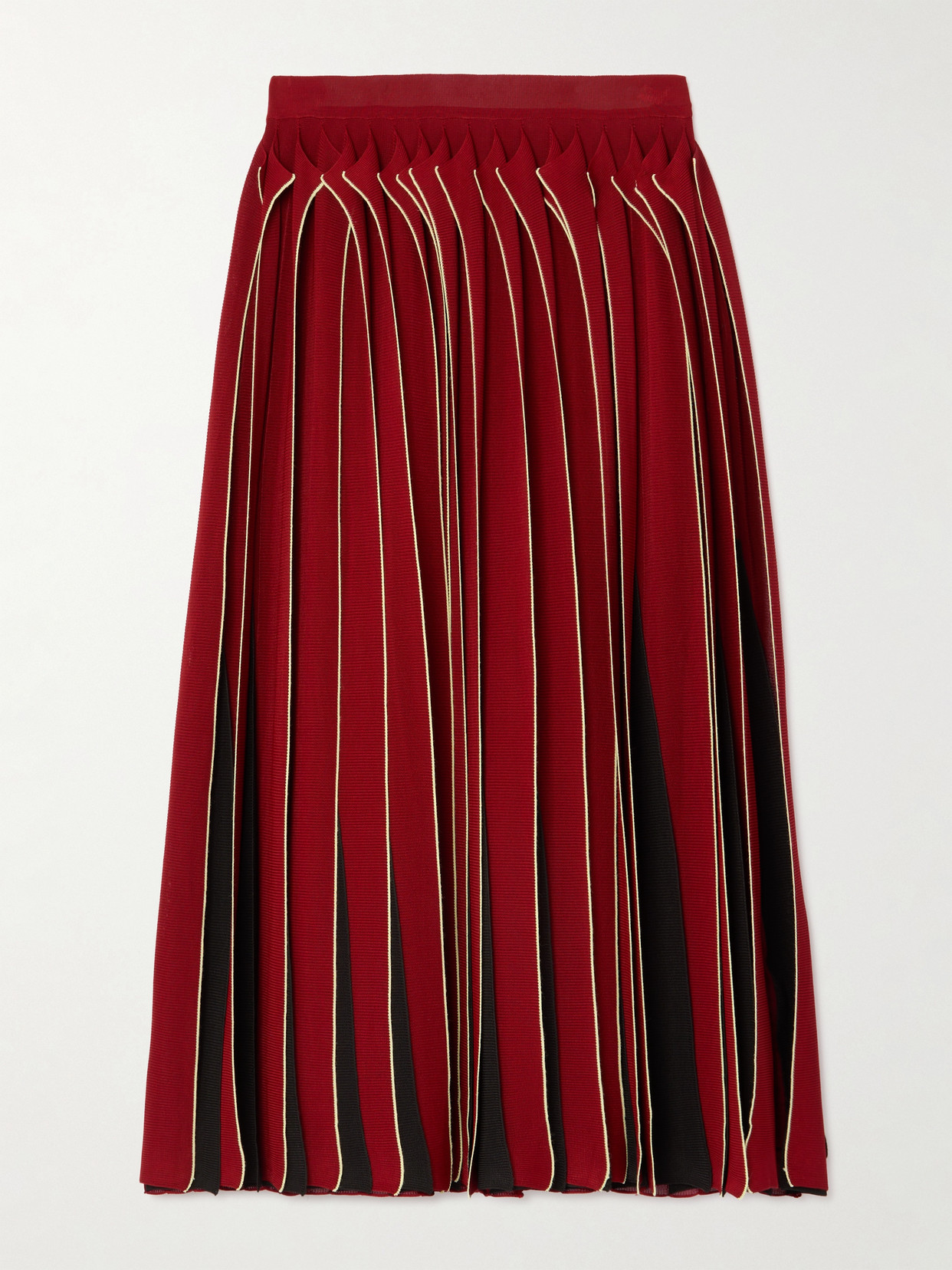 Bottega Veneta Dimensional Midi Skirt In Red