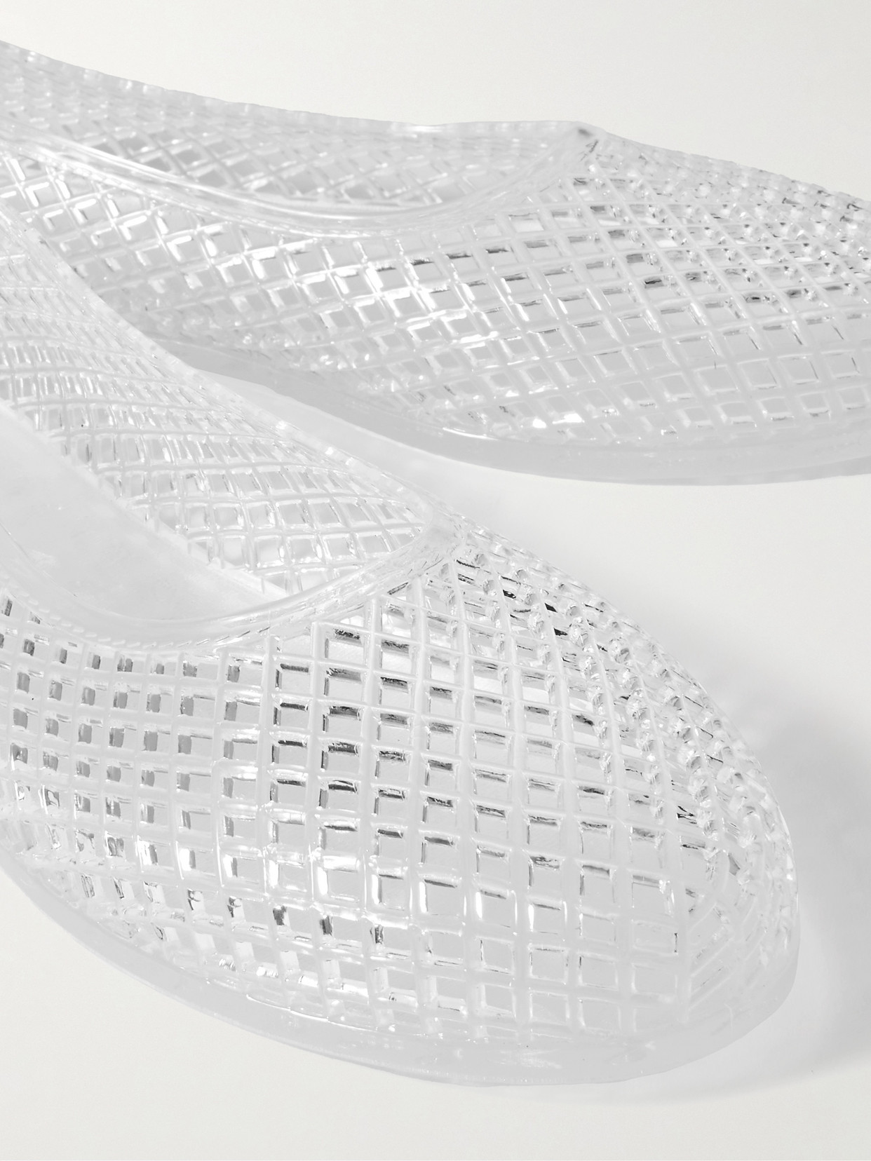 Ancient Greek Sandals Mesh Ballerina Flats Transparent Rubber Design In Neutrals