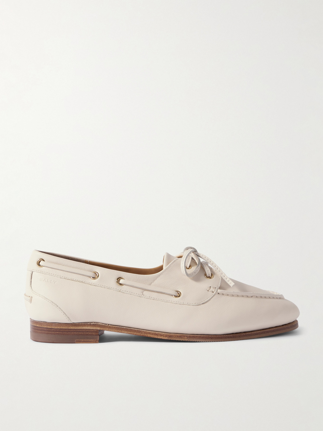 BALLY - Pathy Leather Boat Shoes - Ivory