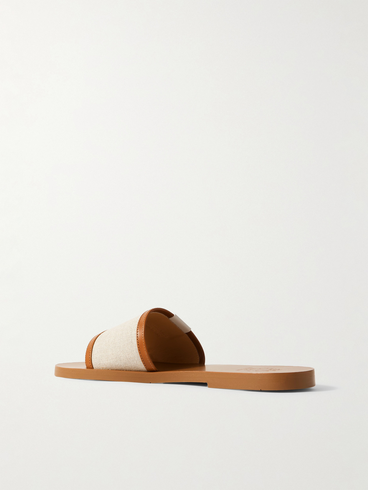 BALLY SOLLIE-T LOGO-APPLIQUÉD LEATHER-TRIMMED CANVAS SLIDES