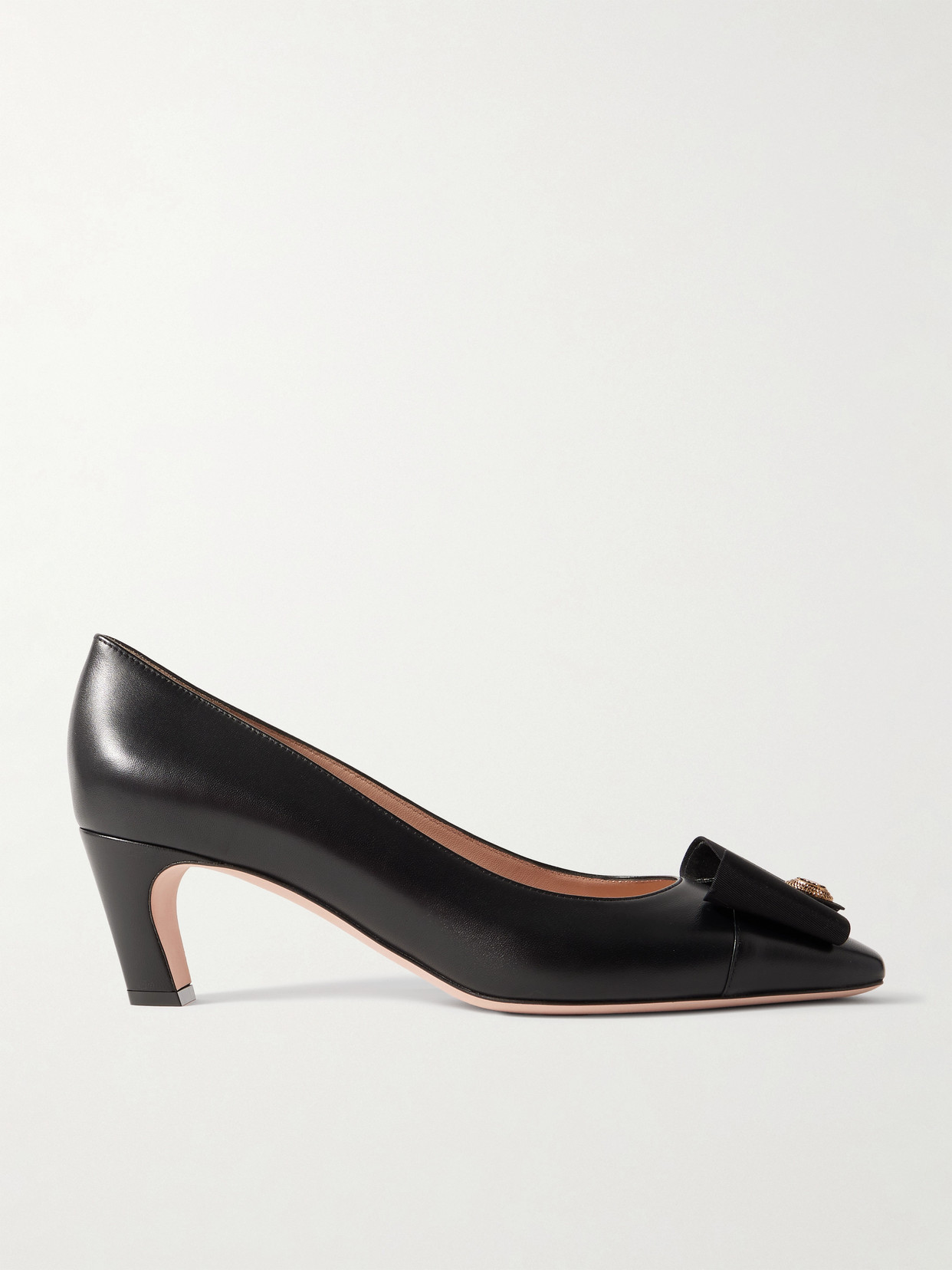 Bally Bemily Grosgrain-trimmed Leather Pumps In Black
