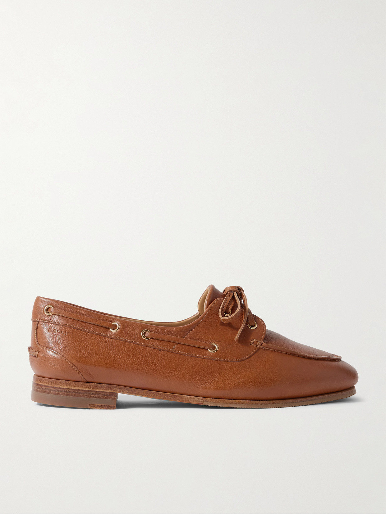 BALLY - Pathy Leather Boat Shoes - Tan