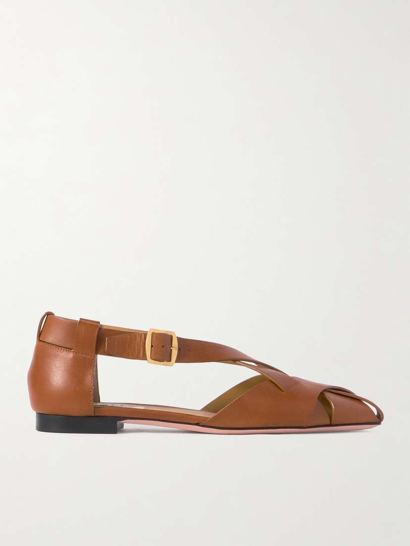 BALLY Siana Woven Leather Flats