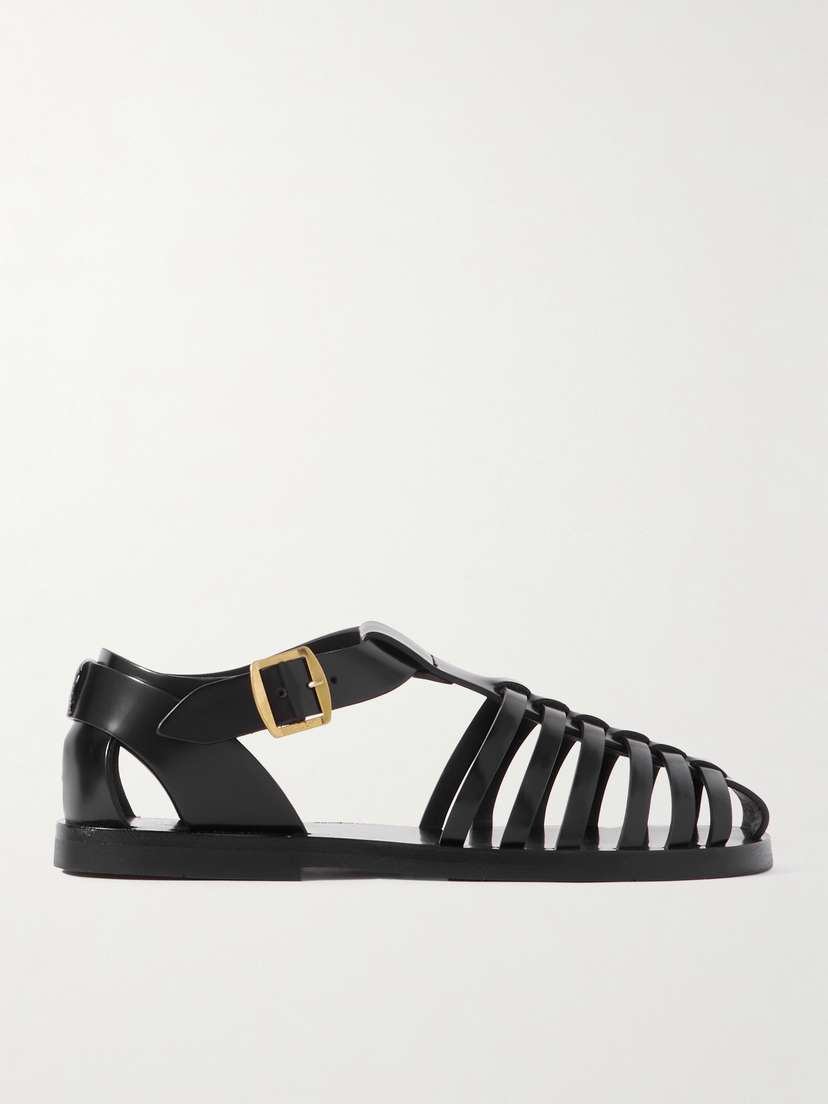 BALLY Steva Fisherman Glossed-leather Sandals