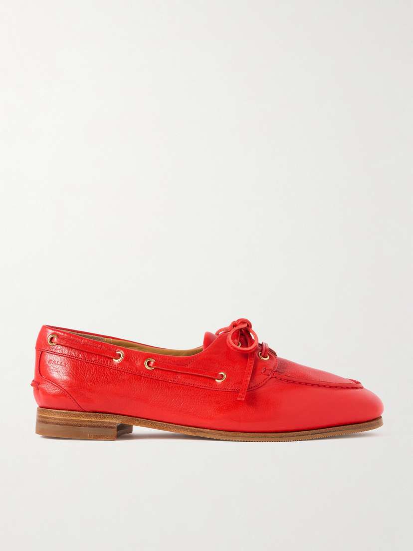BALLY Pathy Leather Boat Shoes