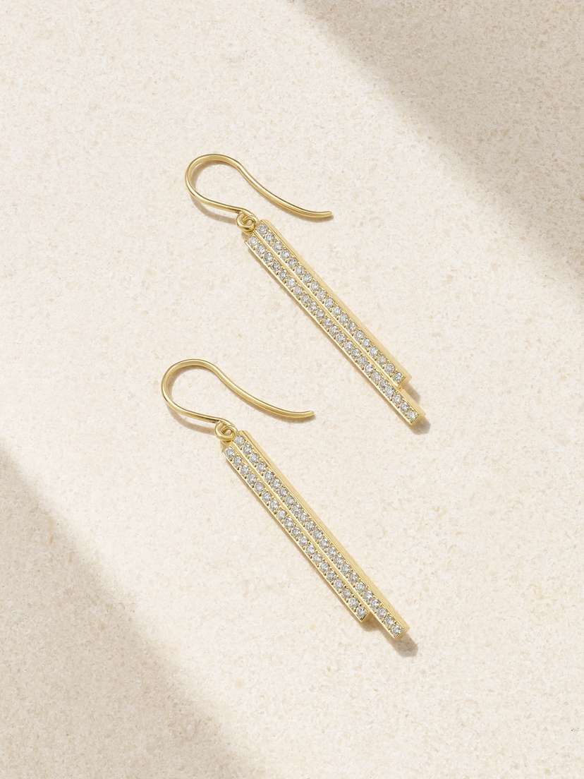 Jennifer Meyer 18-karat Gold Diamond Earrings