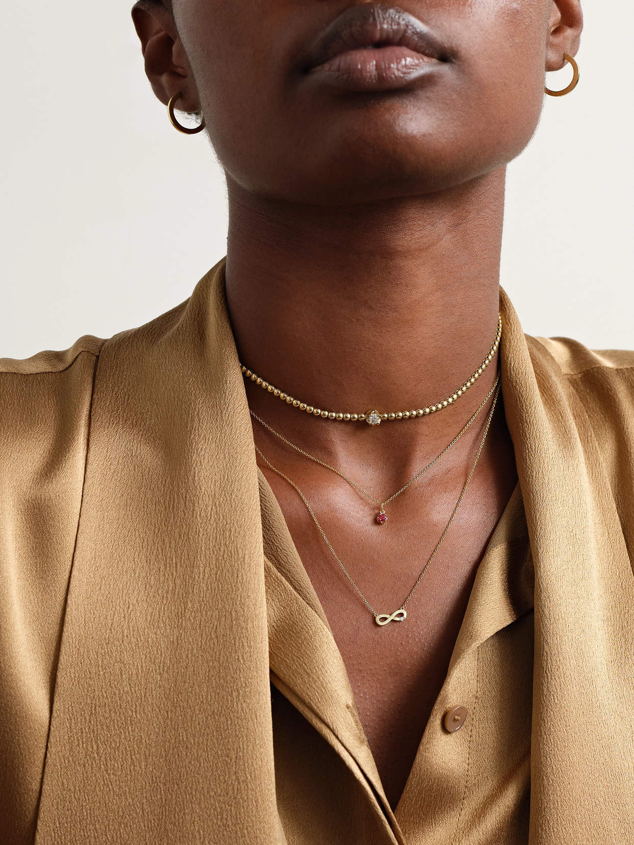 Jennifer Meyer 18-karat Gold Ruby Necklace In Gold