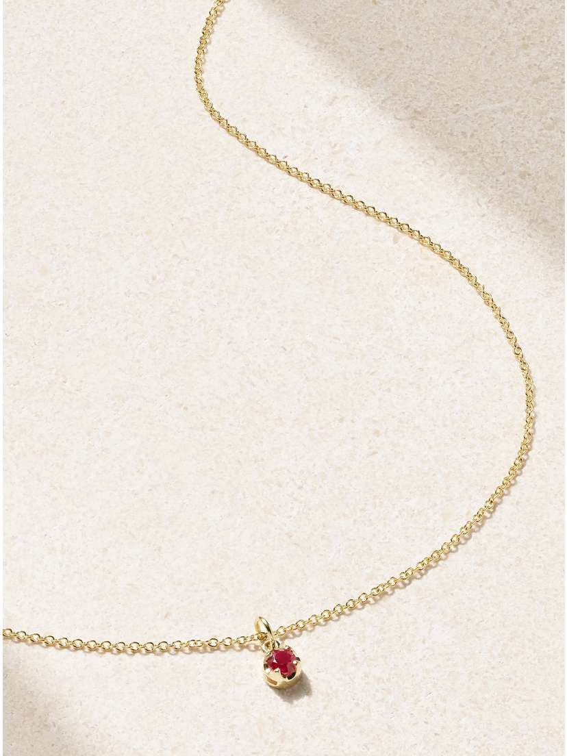 Jennifer Meyer 18-karat Gold Ruby Necklace