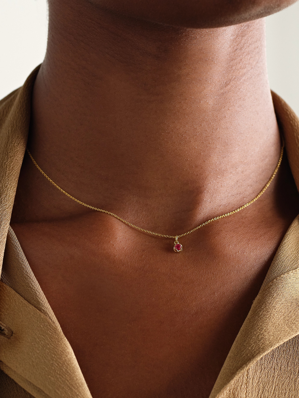 Jennifer Meyer 18-karat Gold Ruby Necklace In Gold