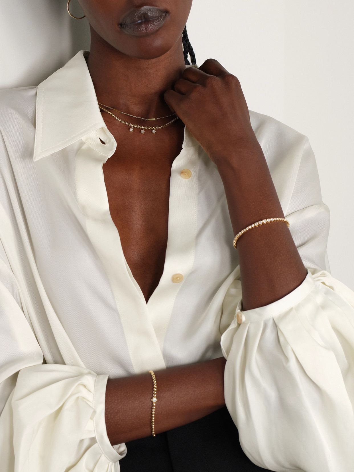 Jennifer Meyer 18-karat Gold Diamond Necklace In Gold