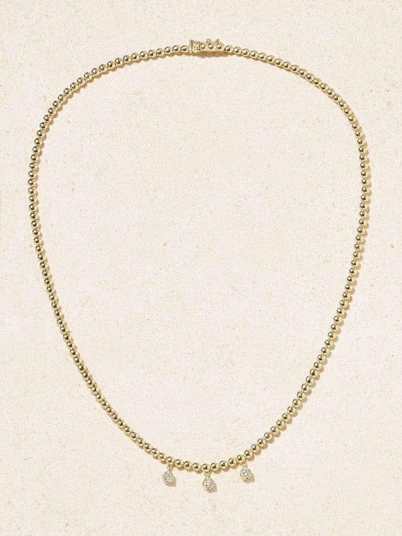 Jennifer Meyer 18-karat Gold Diamond Necklace