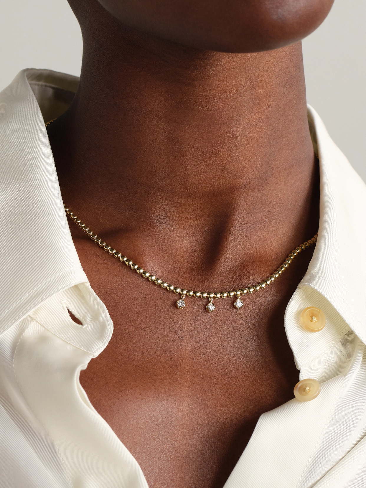Jennifer Meyer 18-karat Gold Diamond Necklace In Gold