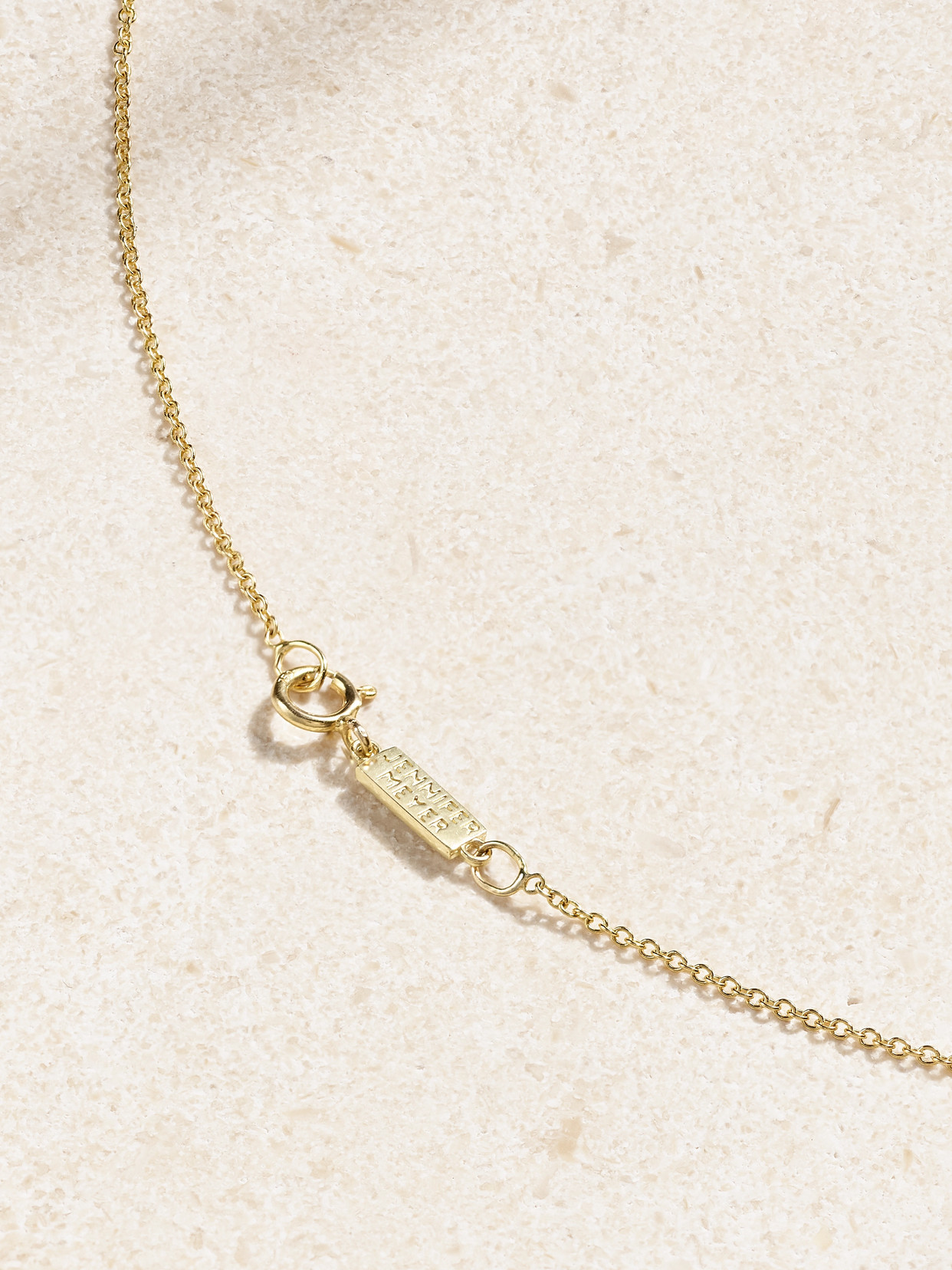 Jennifer Meyer Good Luck 18-karat Gold Diamond Necklace In Gold