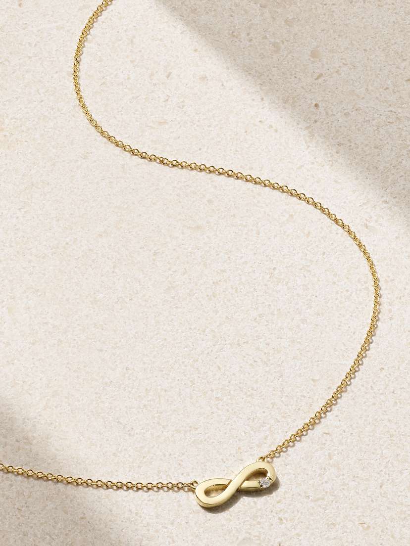 Jennifer Meyer Infinity 18-karat Gold Diamond Necklace