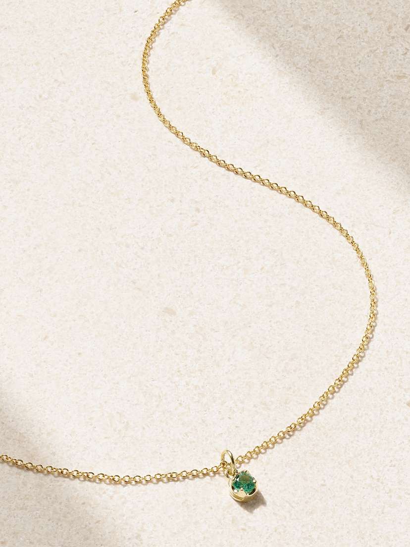 Jennifer Meyer 18-karat Gold Emerald Necklace