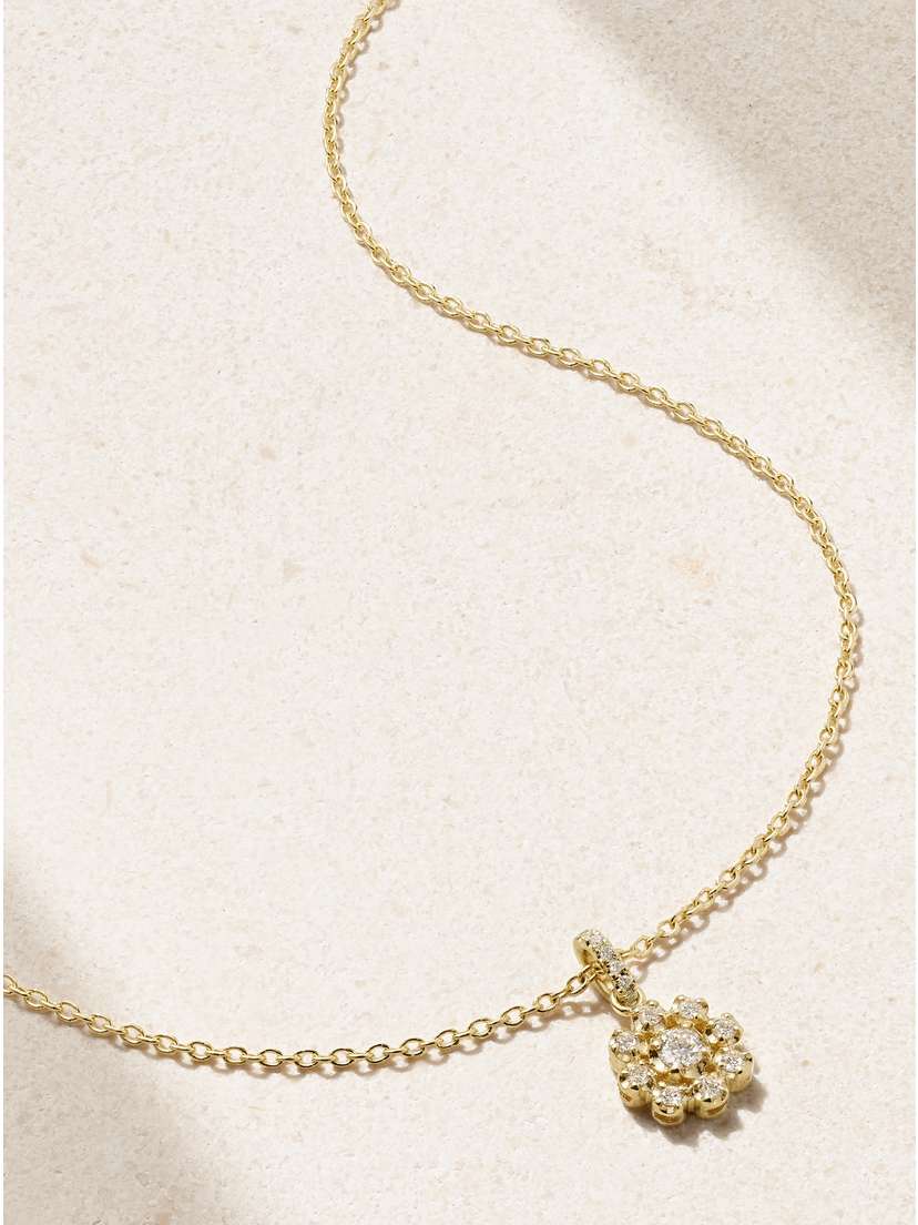 Jennifer Meyer Small 18-karat Gold Diamond Necklace