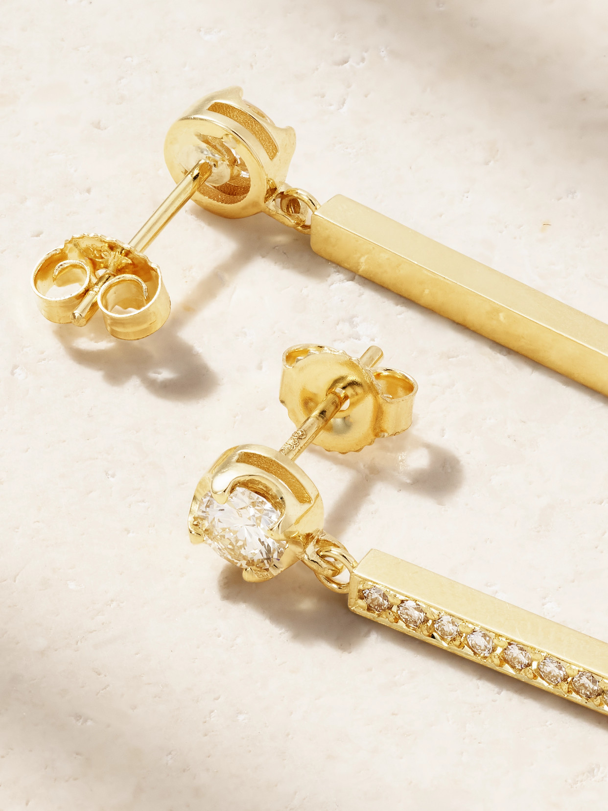 Jennifer Meyer Illusion 18-karat Gold Diamond Earrings In Gold