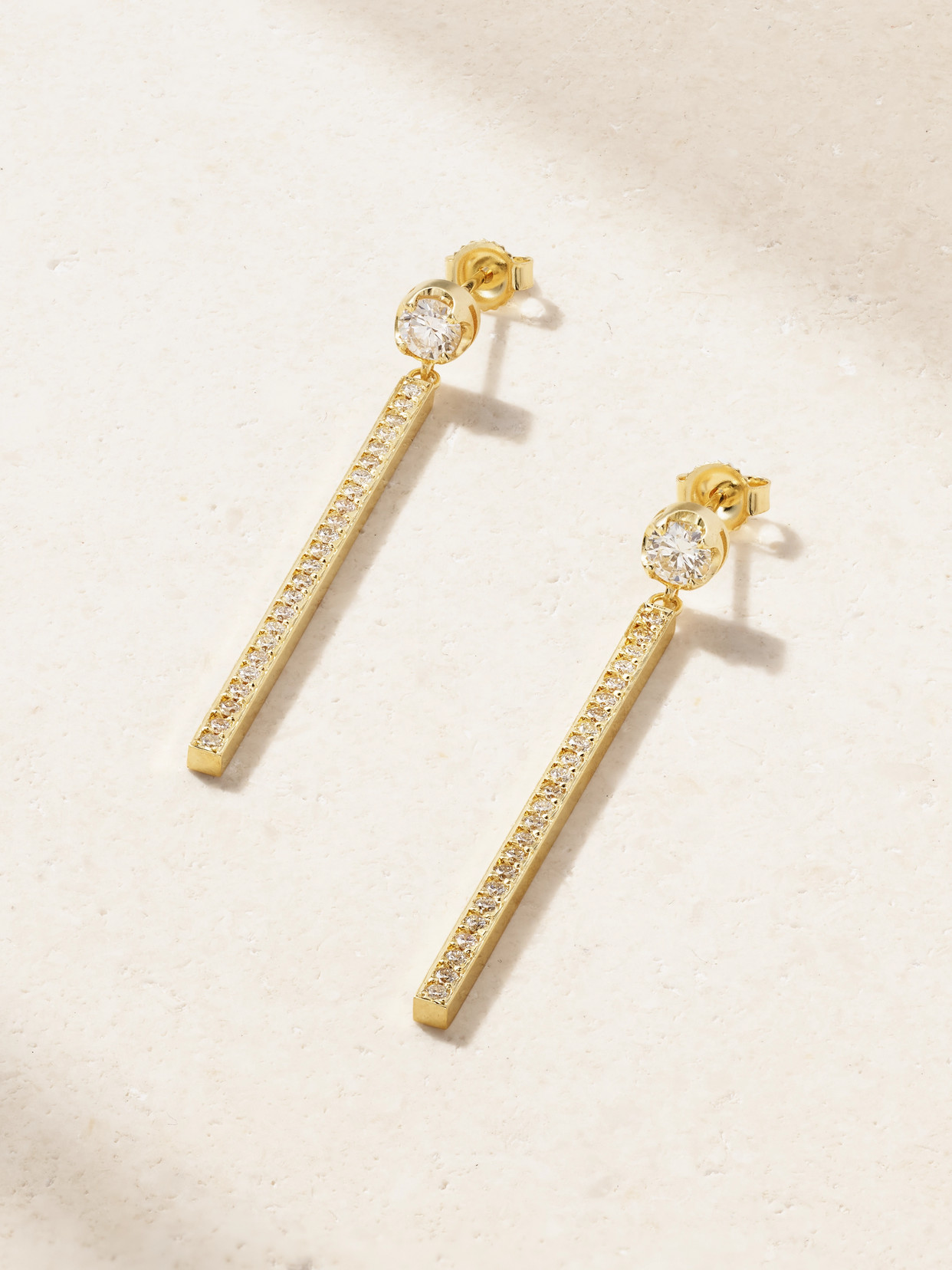 Jennifer Meyer Illusion 18-karat Gold Diamond Earrings