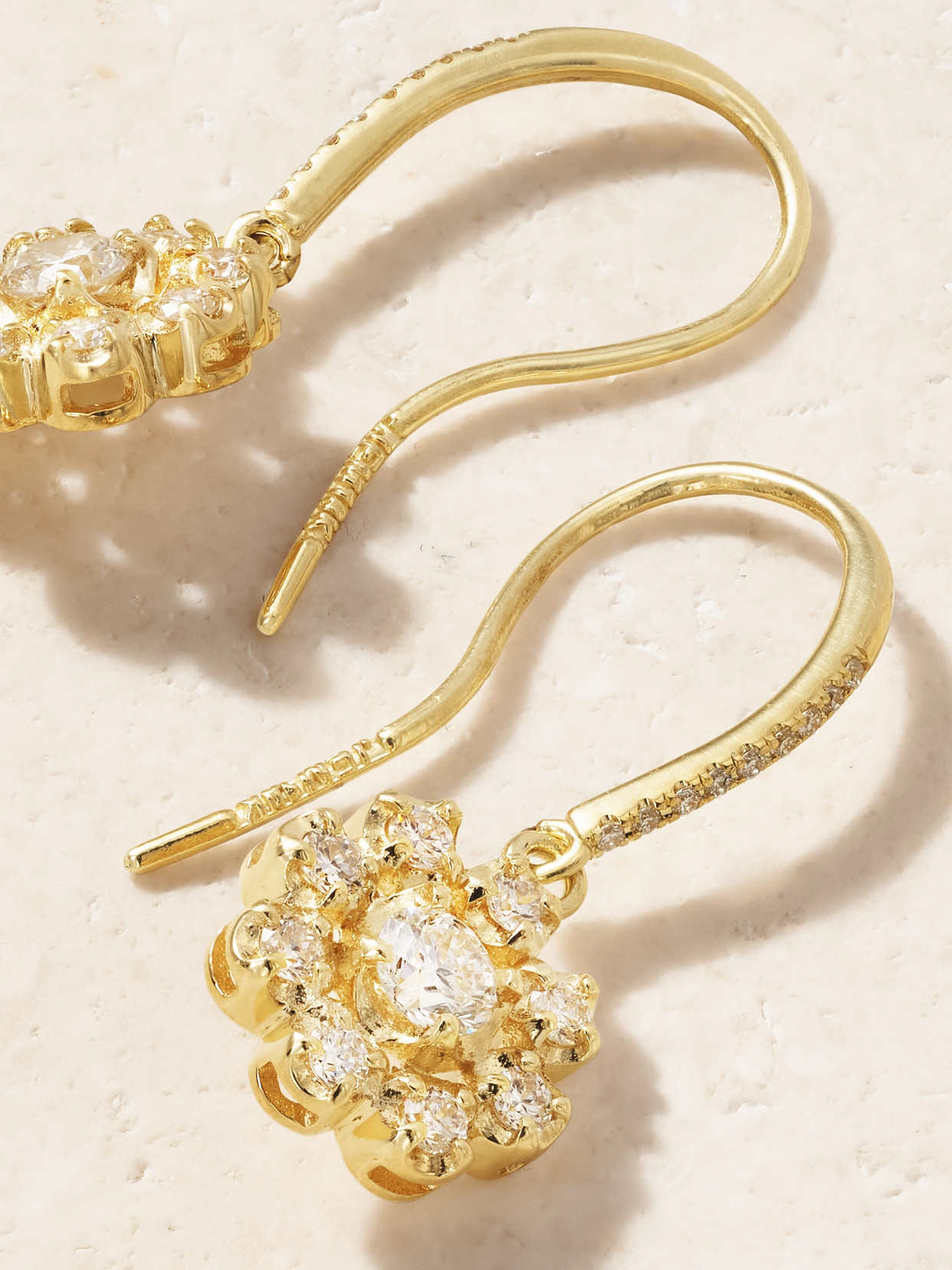 Jennifer Meyer Illusion Small 18-karat Gold Diamond Earrings In Gold
