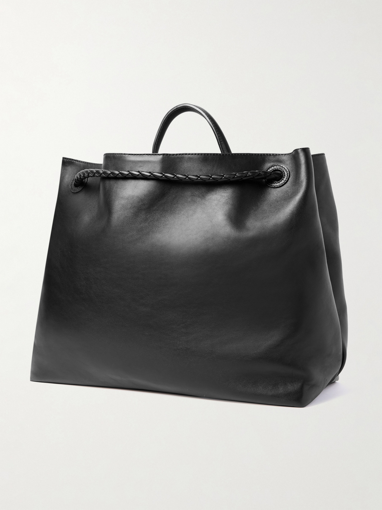 Bottega Veneta Andiamo Large Leather Tote Bag In Black
