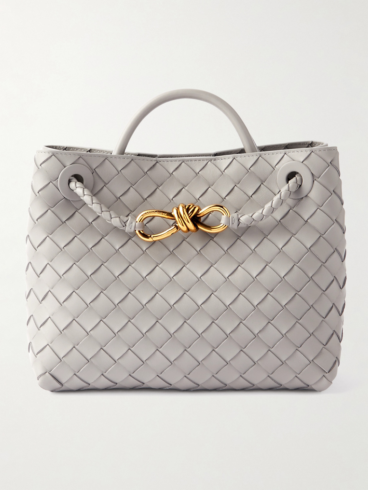 Bottega Veneta - Andiamo Small Intrecciato Leather Tote - Gray