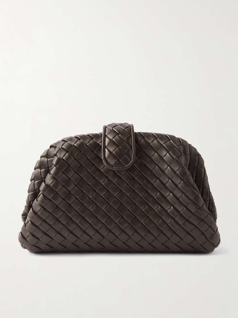 Bottega Veneta Lauren 1980 Small Intrecciato Leather Clutch
