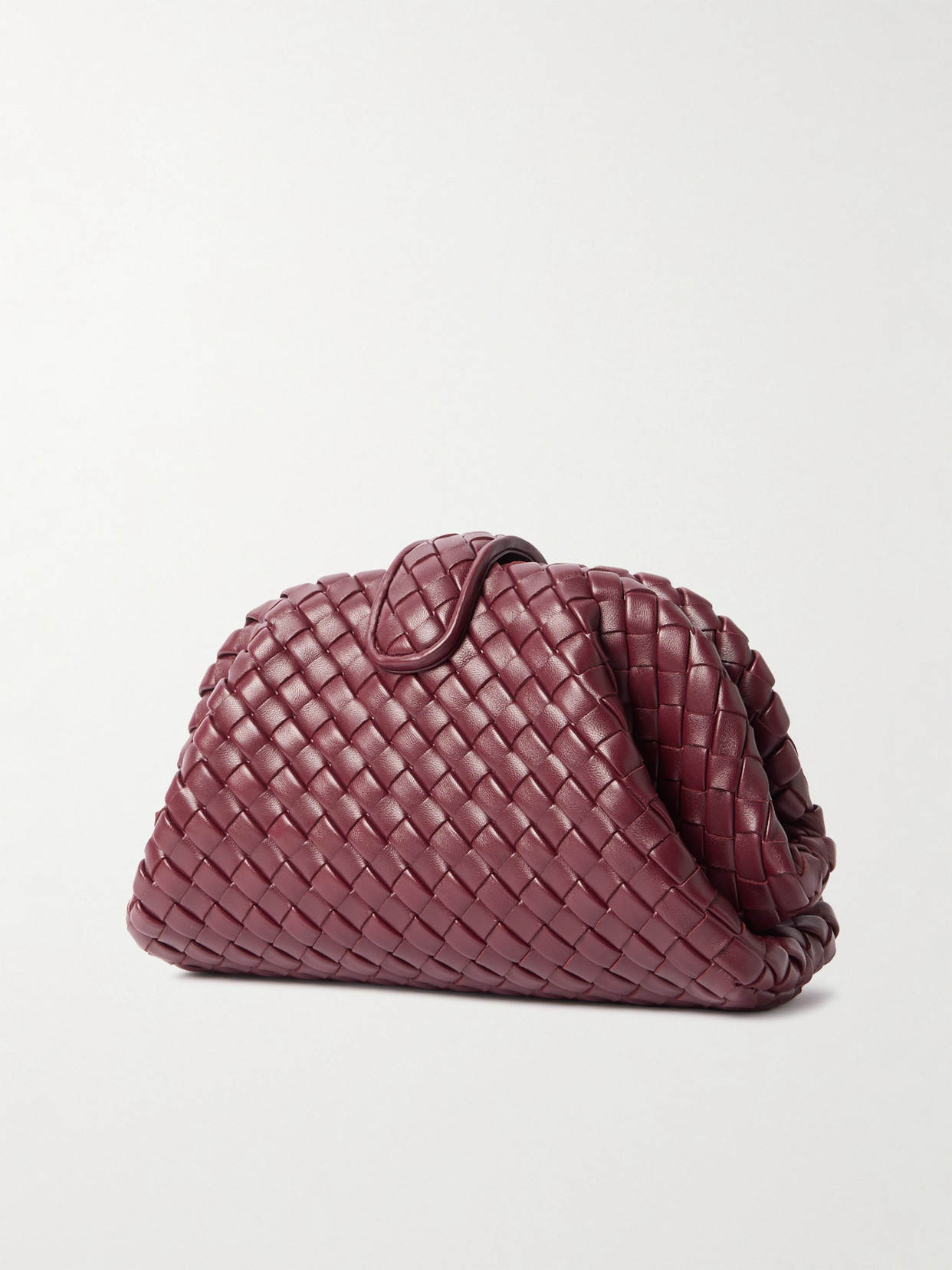 BOTTEGA VENETA LAUREN 1980 SMALL INTRECCIATO LEATHER CLUTCH