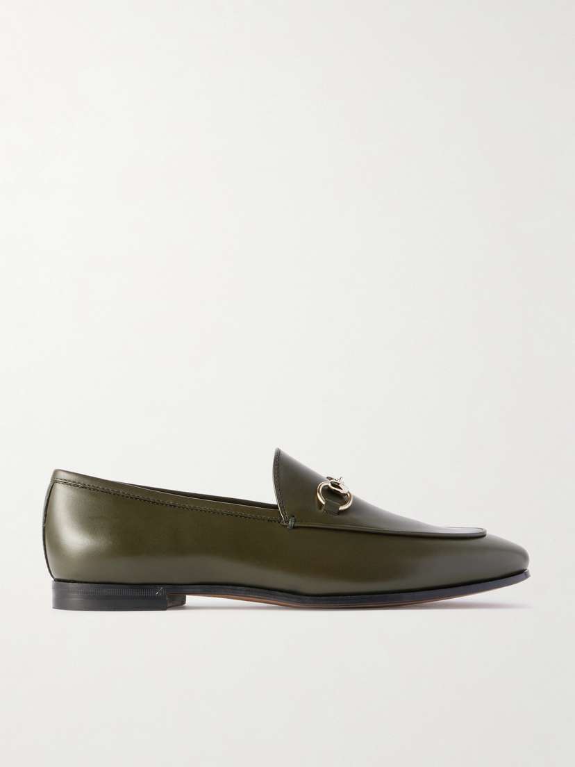 Gucci Jordaan Horsebit-detailed Leather Loafers
