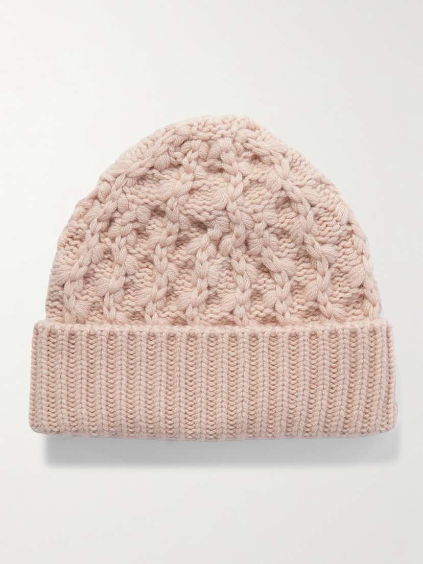 Loro Piana Vallé Cable-knit Cashmere Beanie