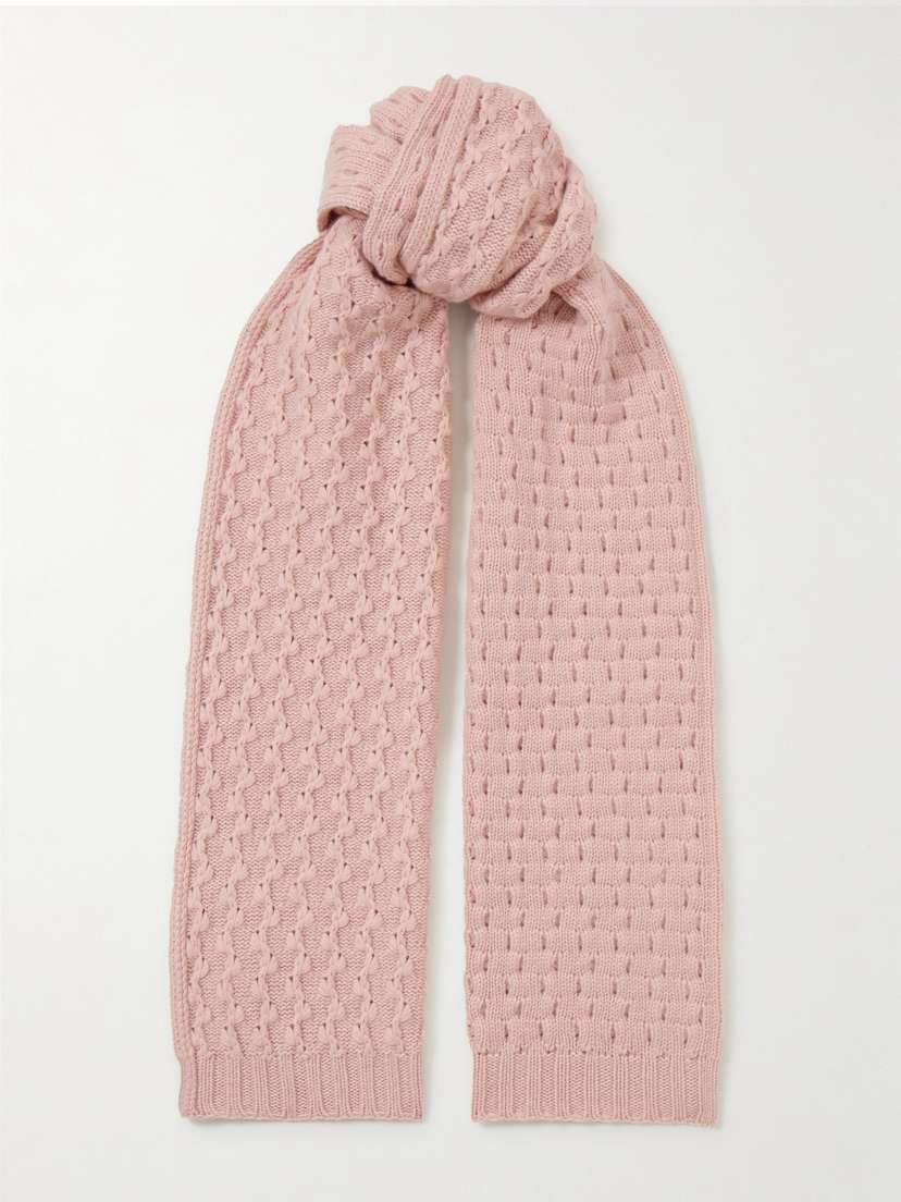 Loro Piana Valle Open-knit Cashmere Scarf