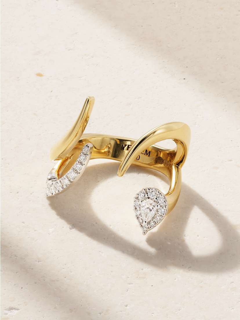 YEPREM 18-karat Yellow And White Gold Diamond Ring