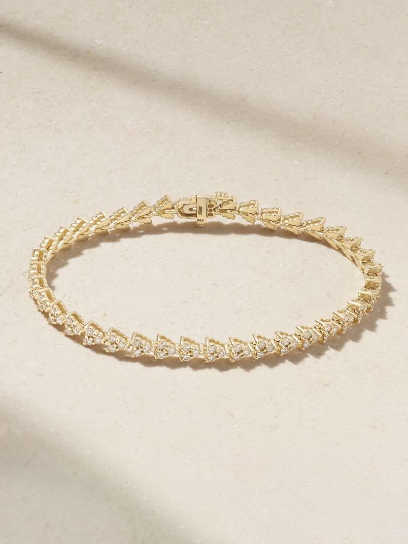 Jacquie Aiche Lizzie 14-karat Gold Diamond Bracelet
