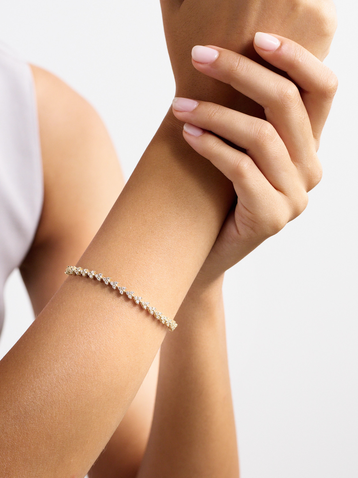 JACQUIE AICHE LIZZIE 14-KARAT GOLD DIAMOND BRACELET