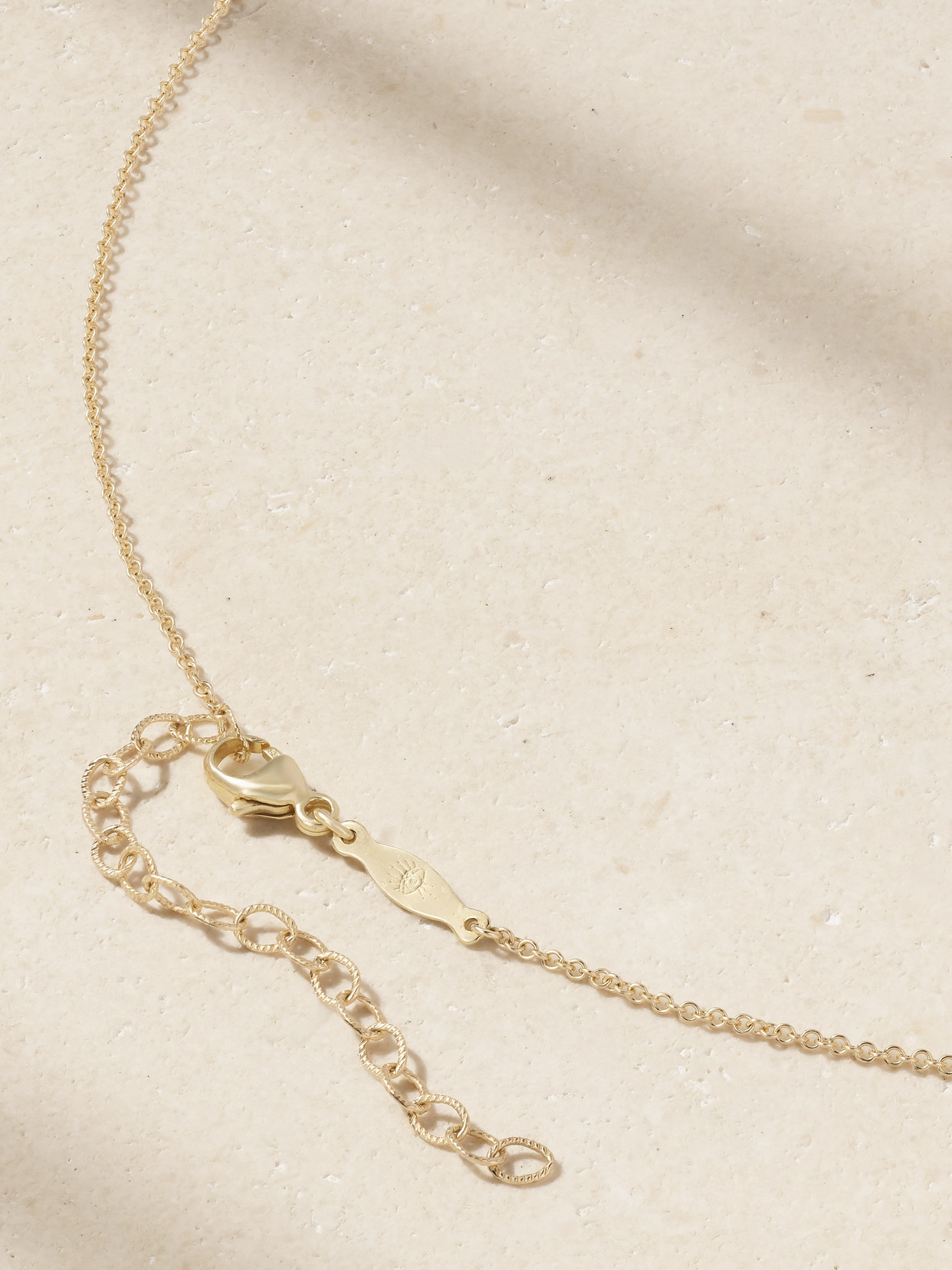 Jacquie Aiche Mini Crescent Moon 14-karat Gold Diamond Necklace In Gold