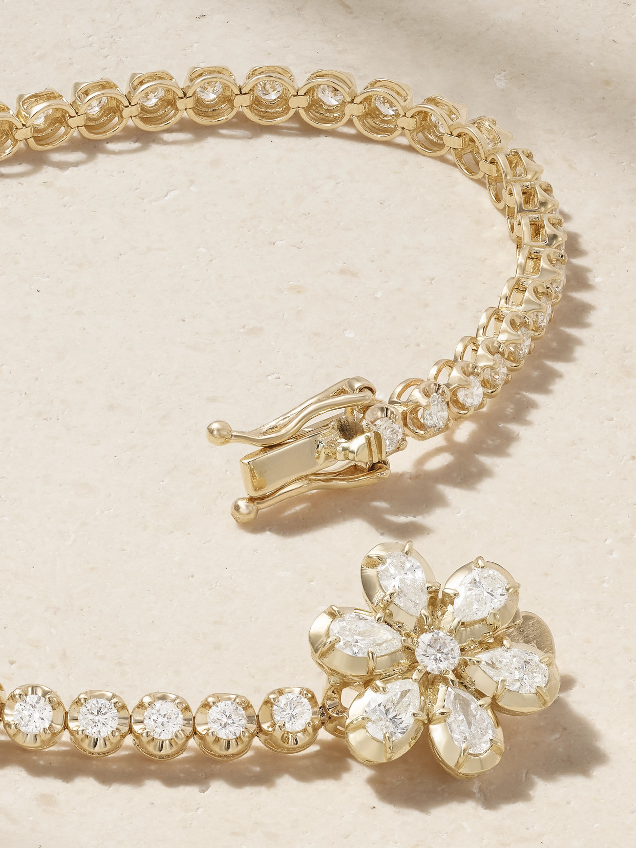 Jacquie Aiche Sophia 14-karat Gold Diamond Bracelet In Gold