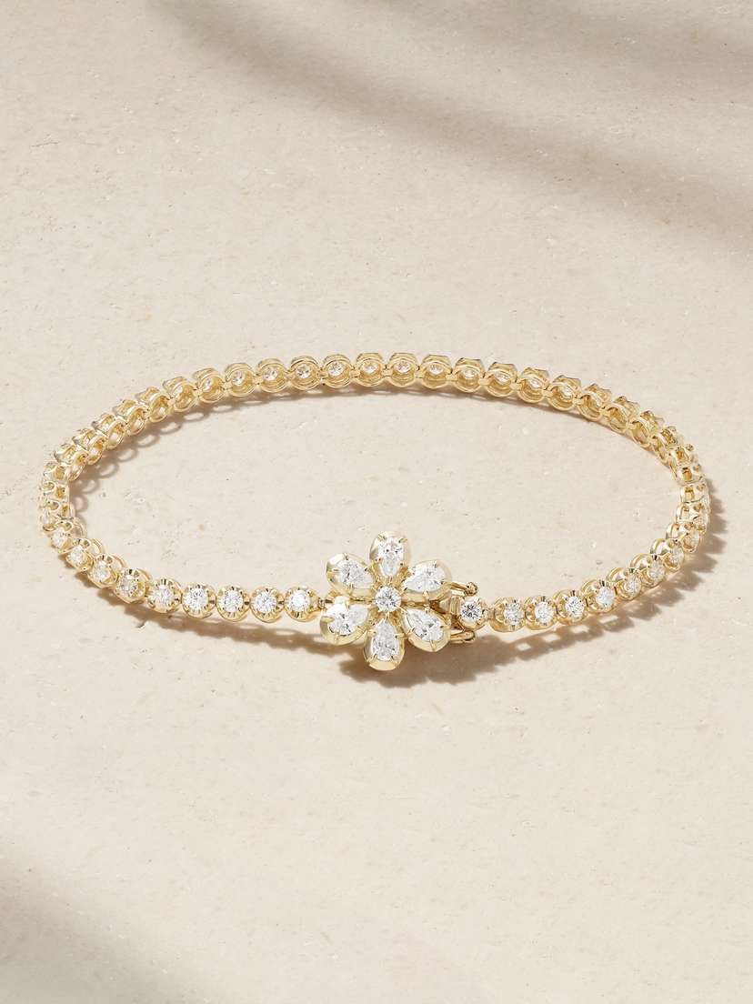 Jacquie Aiche Sophia 14-karat Gold Diamond Bracelet