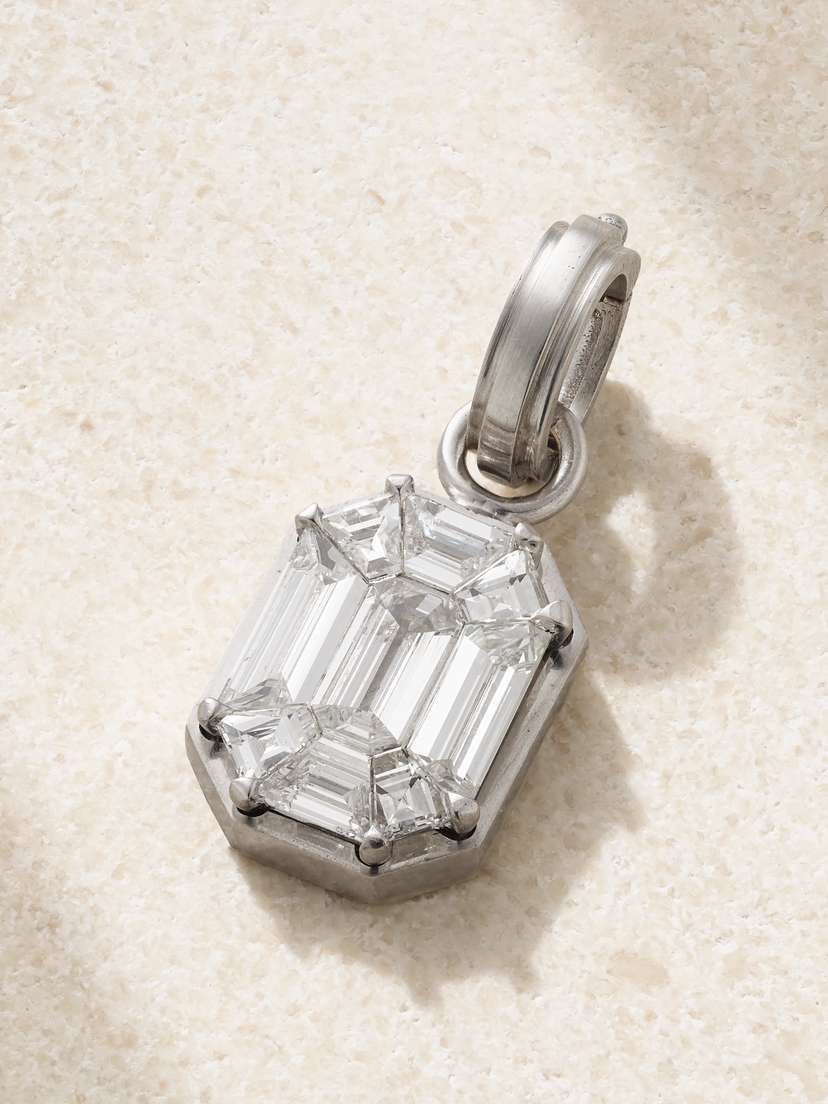 Sylva & Cie Mosaic 18-karat White Gold Diamond Pendant