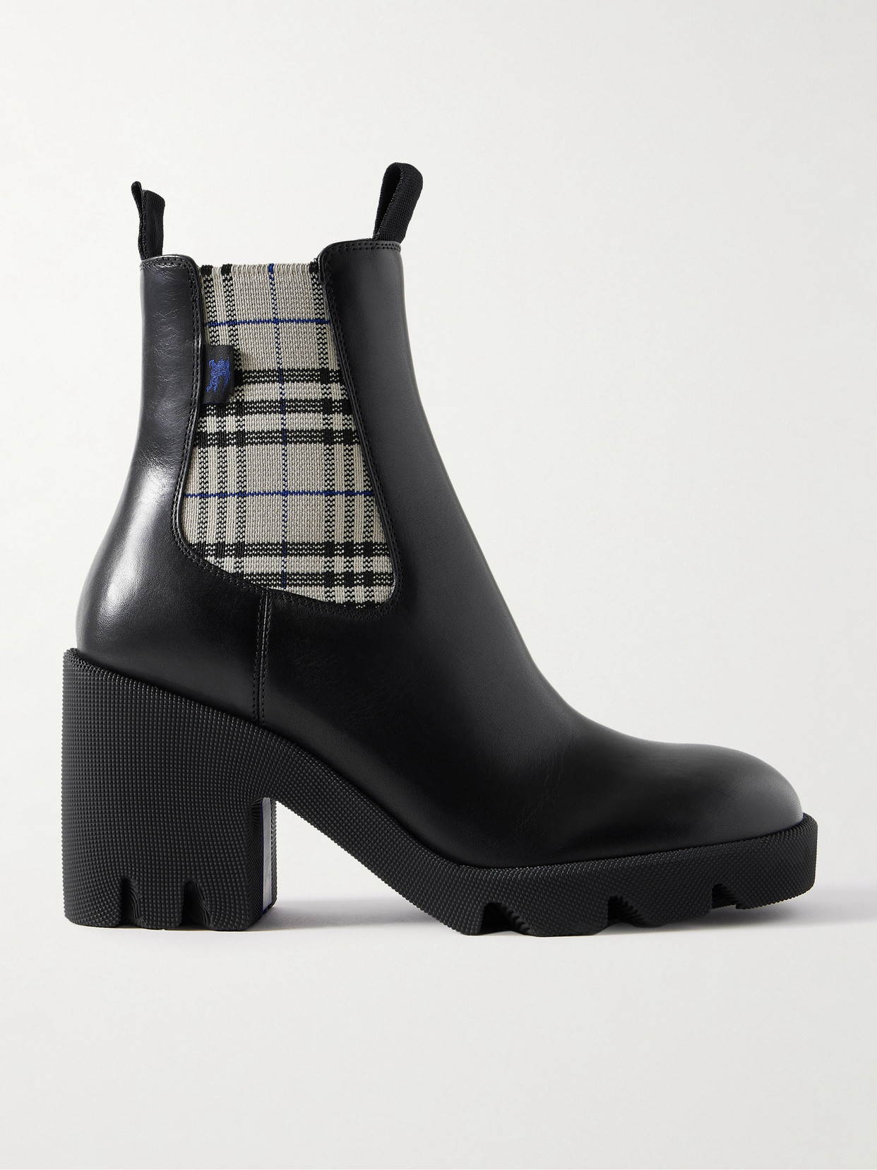 Burberry Leather Chelsea Boots In Black
