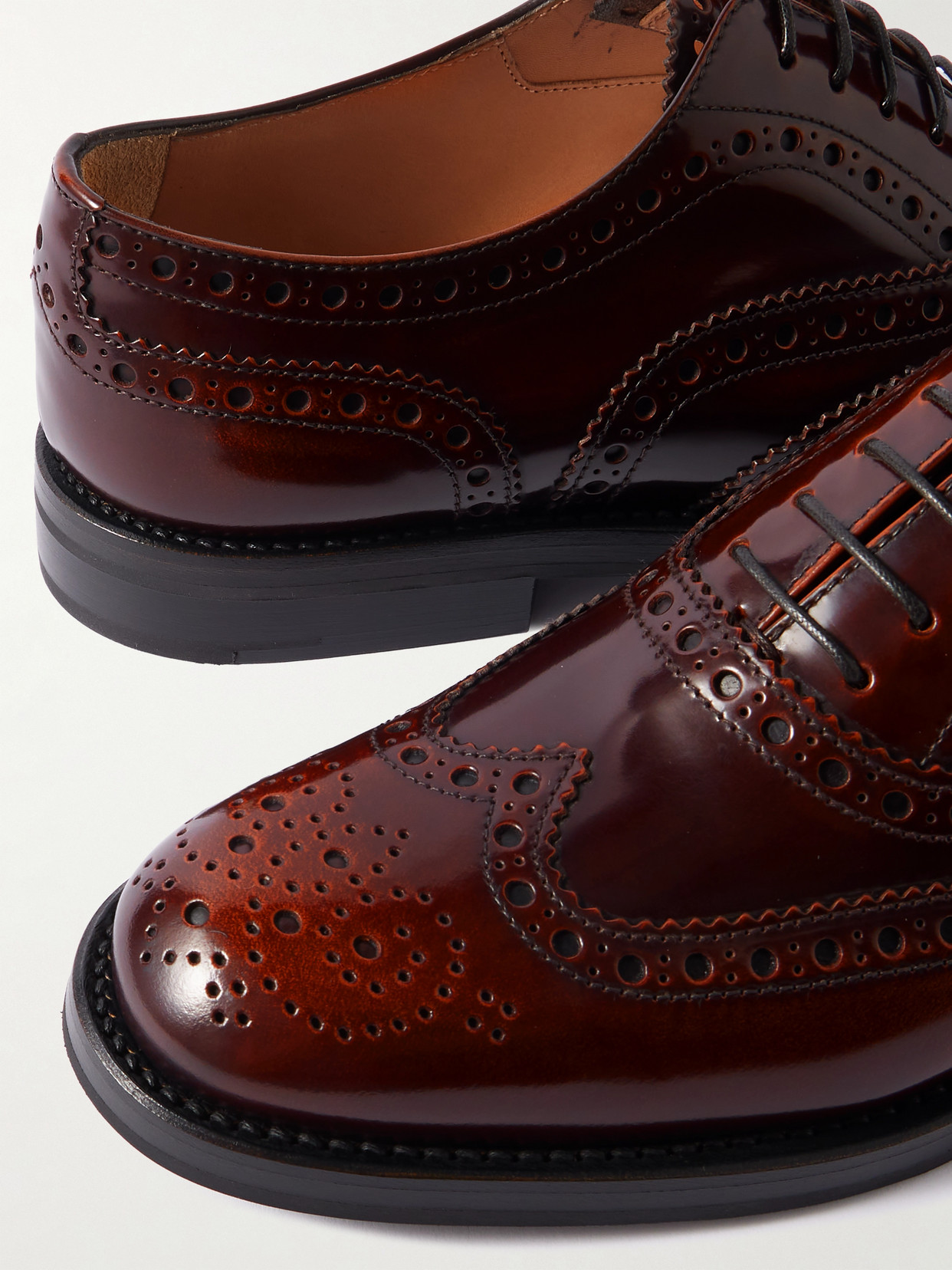 Church's Burwood Wg Leather Brogues In Brown