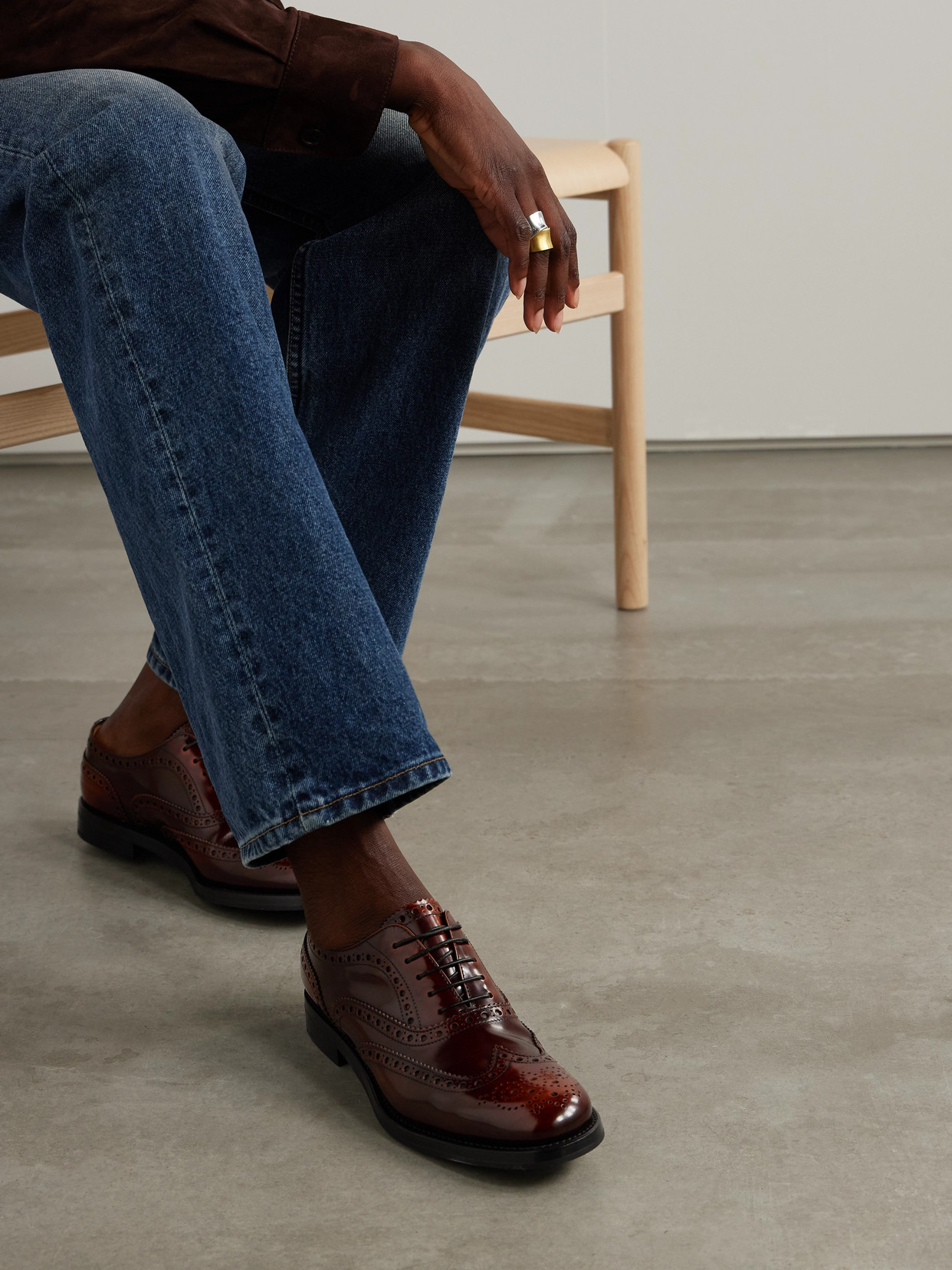Church's Burwood Wg Leather Brogues In Brown