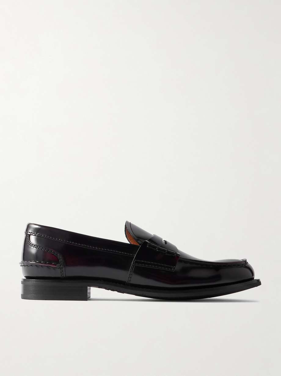 burgundy Church's Pembrey W leather loafers