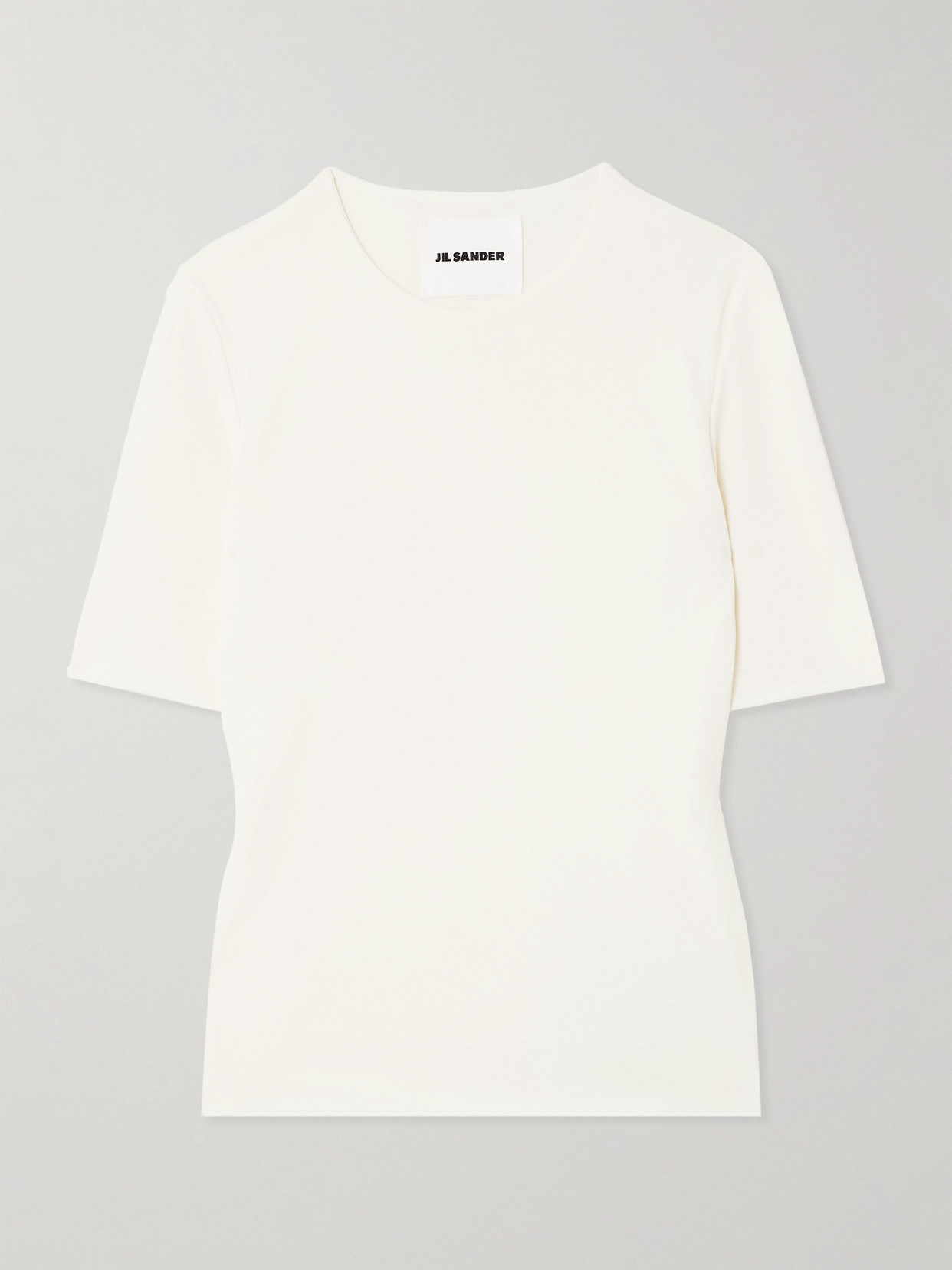 Jil Sander Crepe T-shirt In Cream