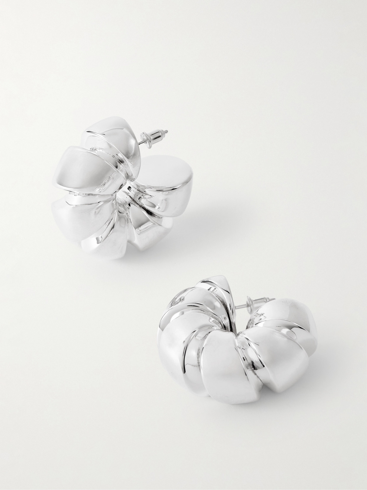 Uncommon Matters Spin Creoles Silver Hoop Earrings