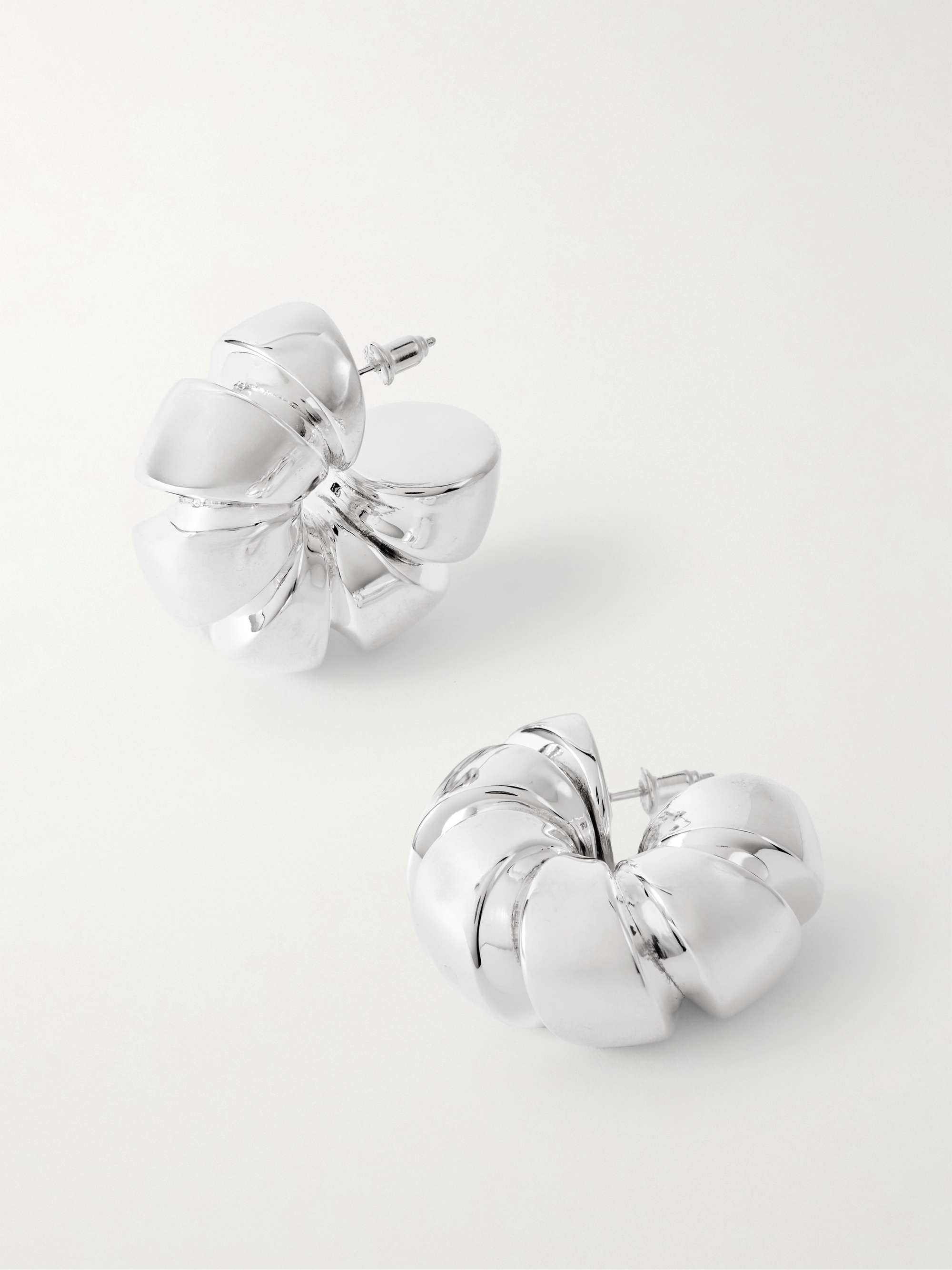 Creole Turner Hoop Earrings in Silver Creole Turner Hoop Earrings in Silver